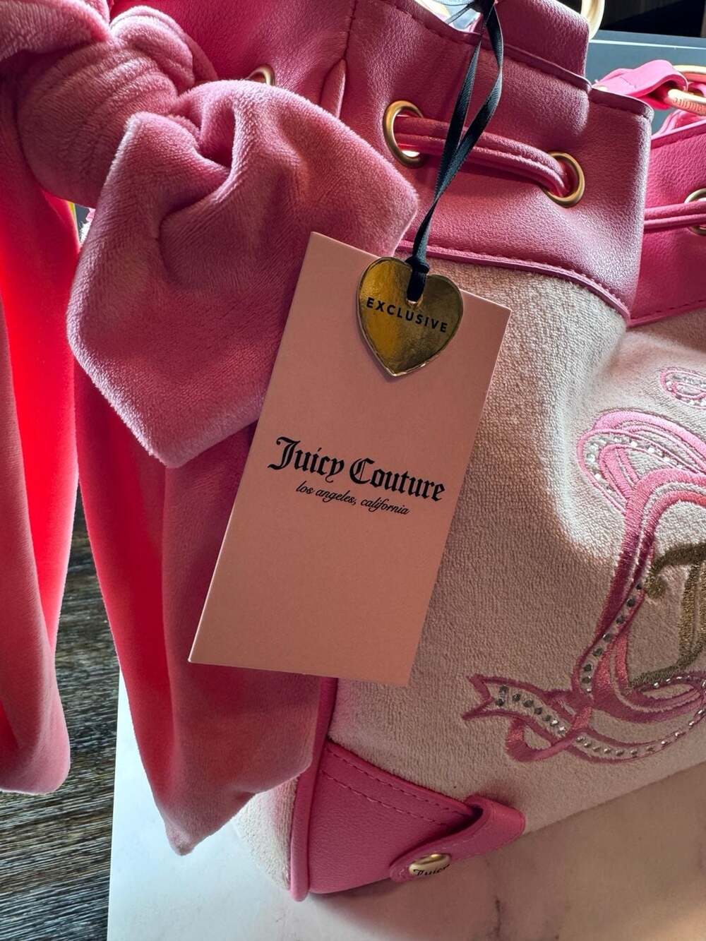 Juicy Couture Lovers Club Daydreamer Tote Bag in Pink Y2K - Picture 2 of 7